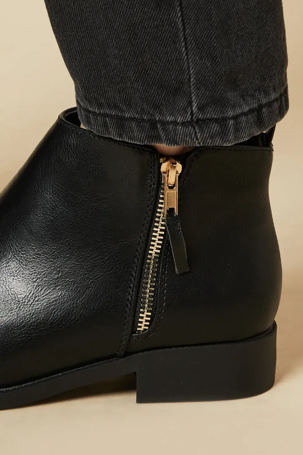 Wide Fit Maddy Side Zip Flat Boots