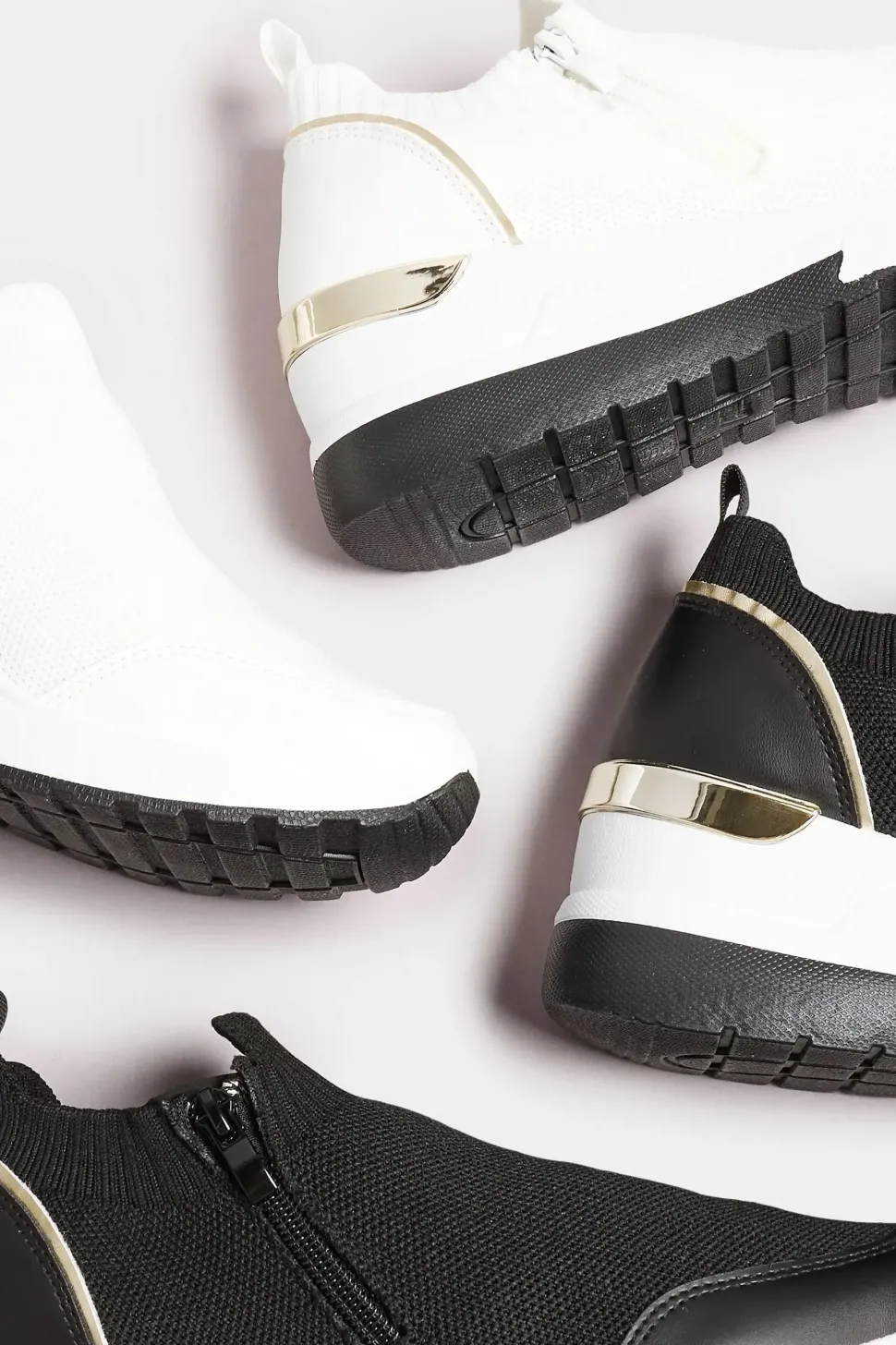 Wide Fit Metallic Trim Trainers