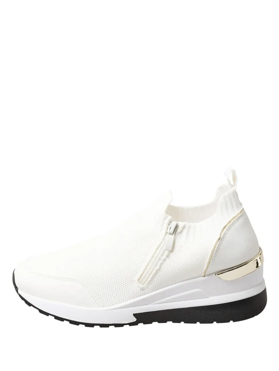 Wide Fit Metallic Trim Trainers
