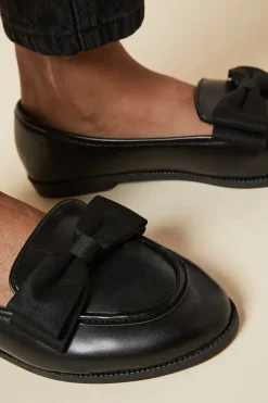 Wide Fit Nomi Bow Detail Loafers