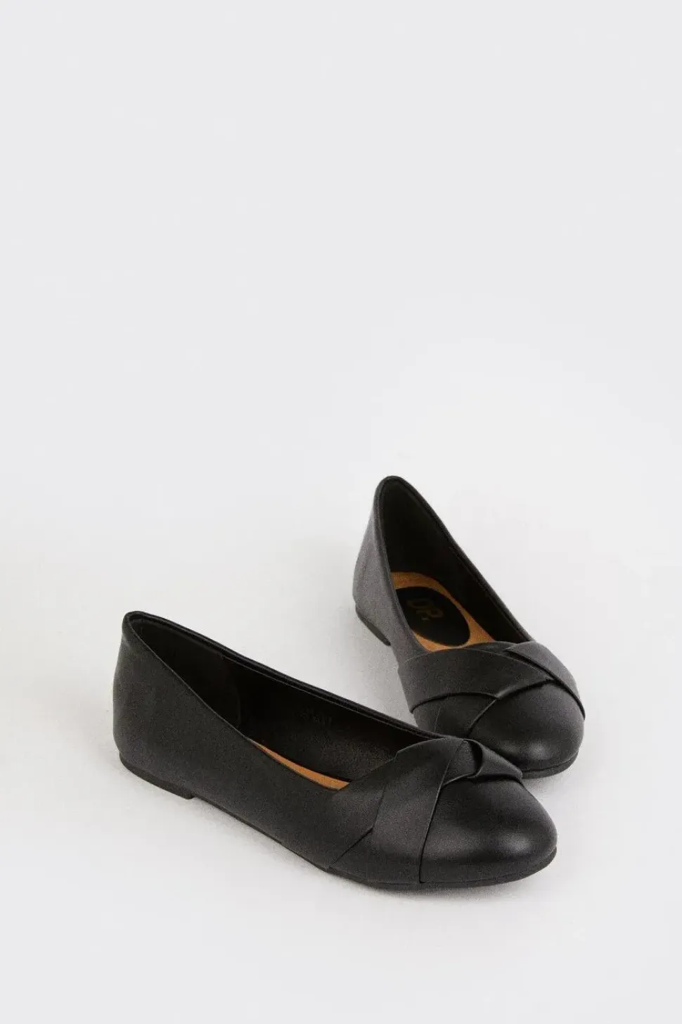 Wide Fit Paige Wrap Detail Ballet Flats