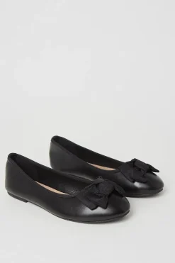 Wide Fit Palmer Knotted Bow Detail Ballerina