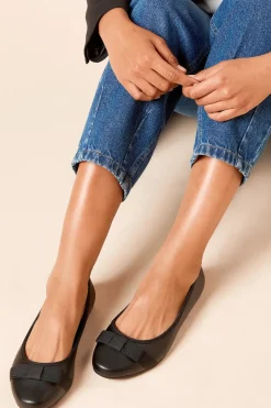 Wide Fit Paris Bow Detail Ballet Pumps