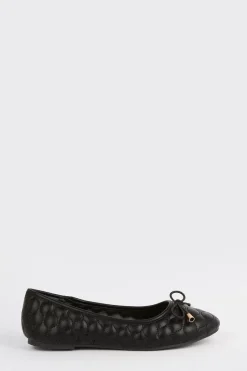Wide Fit Priya Quilted Ballet Flats