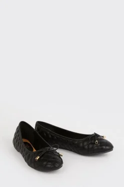 Wide Fit Priya Quilted Ballet Flats