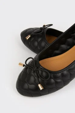 Wide Fit Priya Quilted Ballet Flats