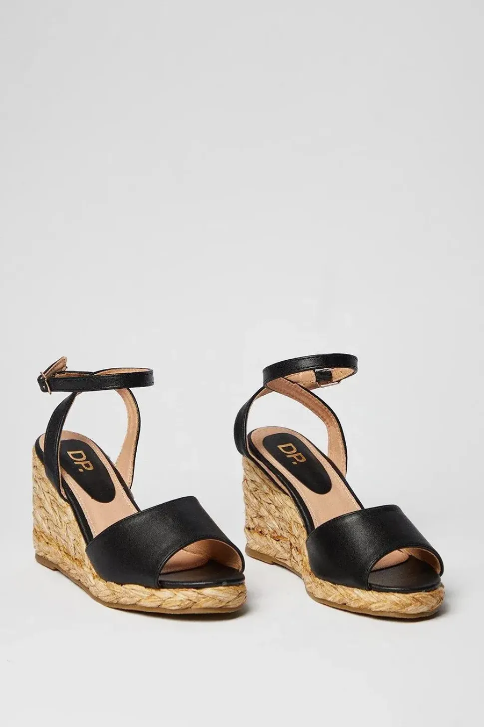 Wide Fit Raffia Rae Two Part Wedge