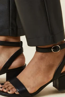 Wide Fit Tommi Barely There Mid Block Heel Sandals