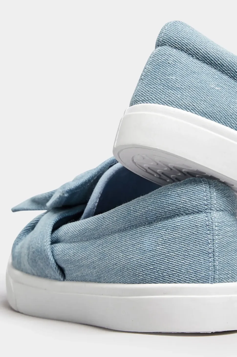 Wide Fit Twisted Bow Slip-On Trainers
