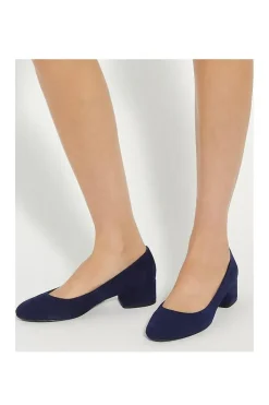 Wide Fit 'Bracket' Suede Court Shoes