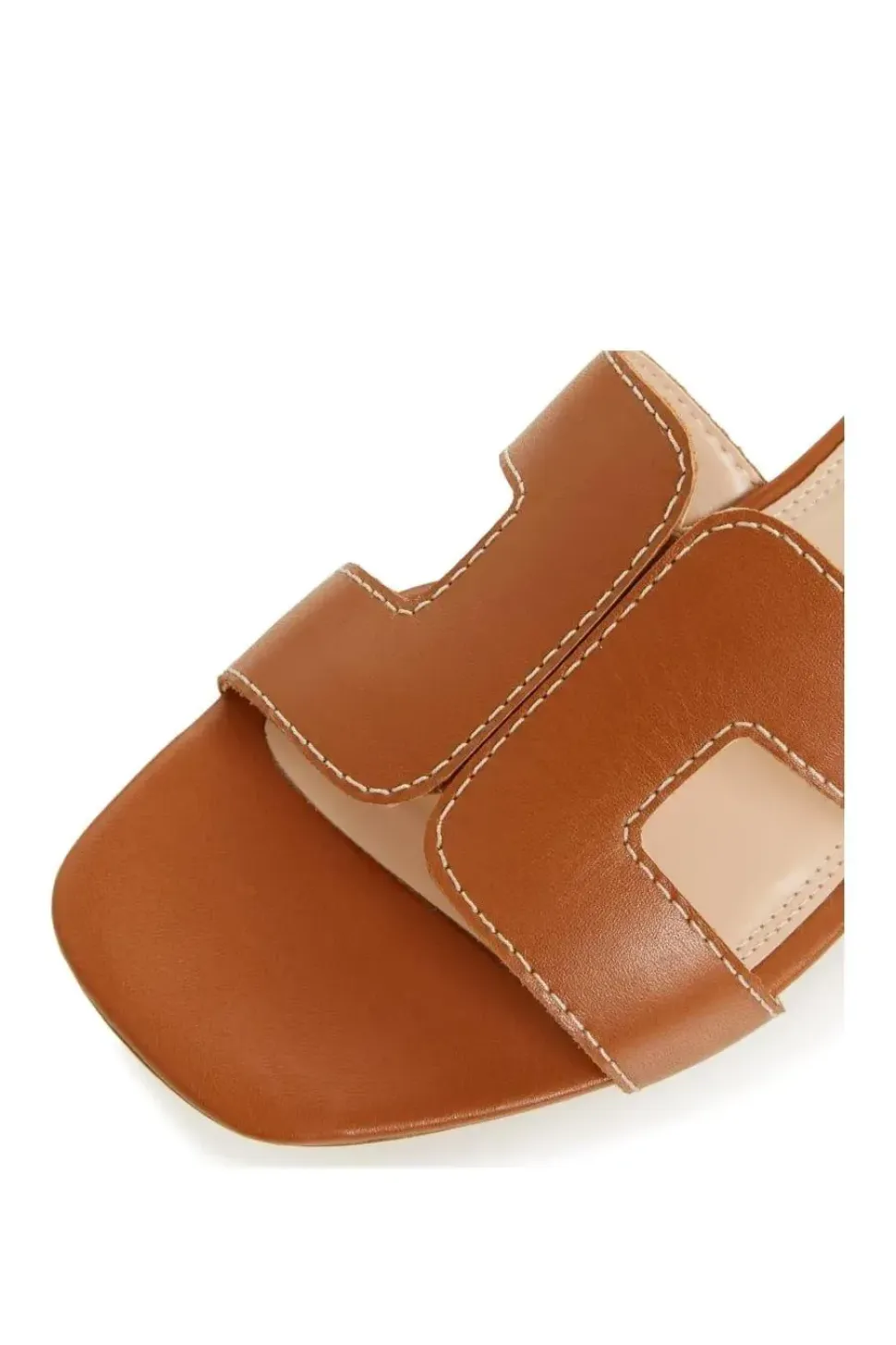 Wide Fit 'Loupe' Leather Sliders