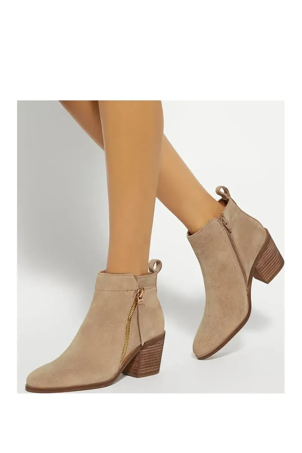 Wide Fit 'Paicing' Suede Ankle Boots