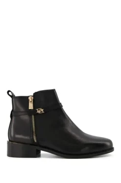 Wide Fit 'Pap' Leather Ankle Boots