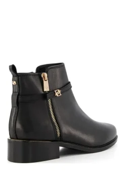 Wide Fit 'Pap' Leather Ankle Boots