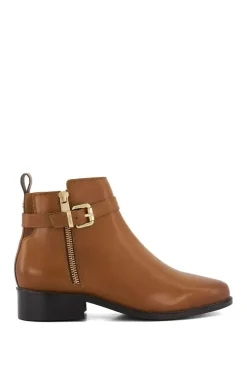 Wide Fit 'Pepi' Leather Ankle Boots