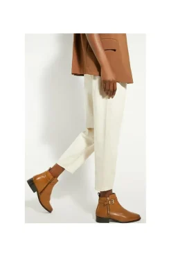 Wide Fit 'Pepi' Leather Ankle Boots