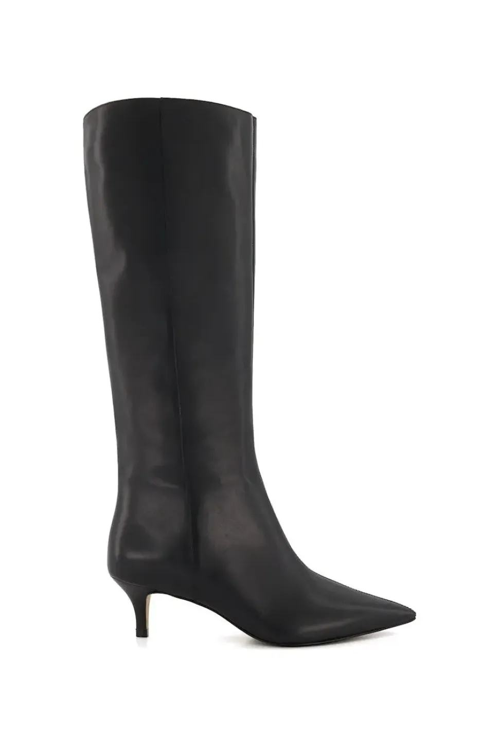 Wide Fit 'Smooth' Leather Knee High Boots
