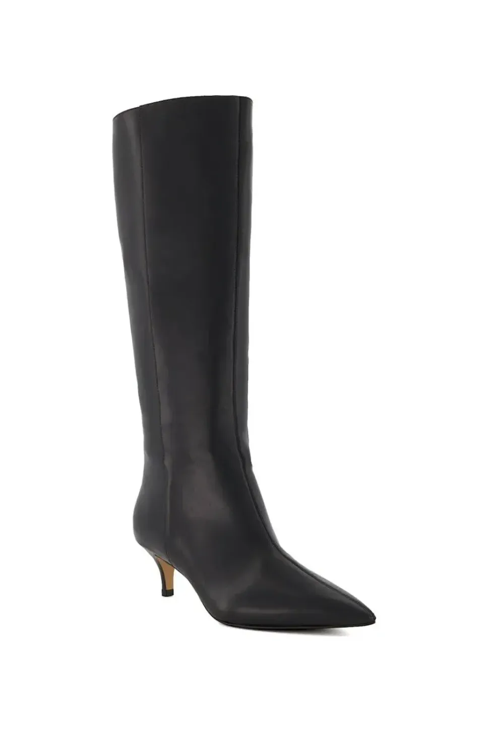 Wide Fit 'Smooth' Leather Knee High Boots