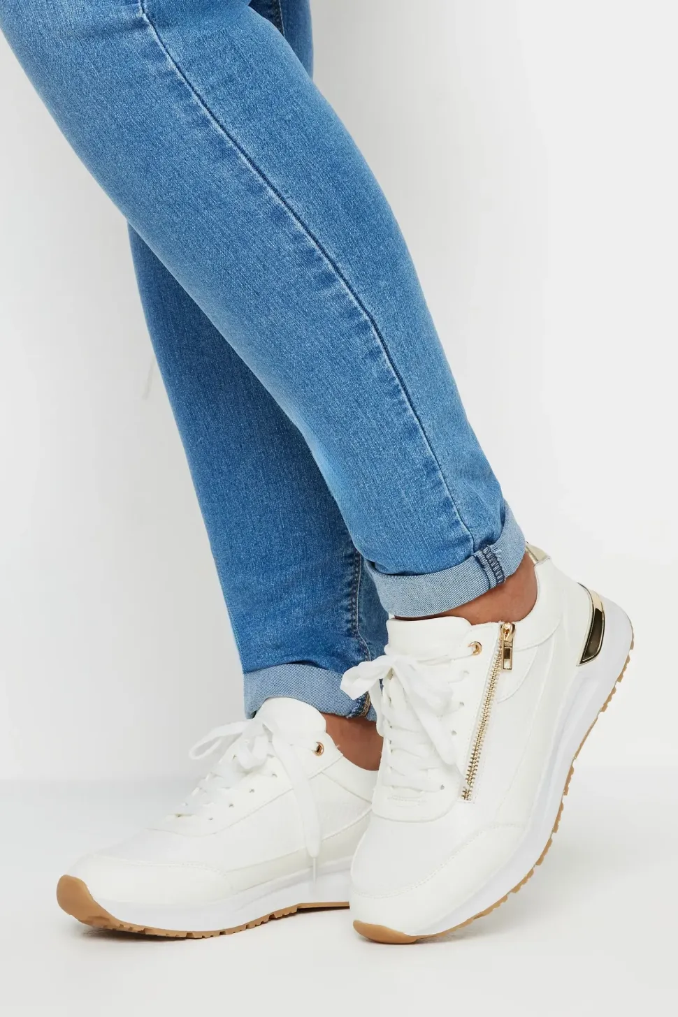Wide Fit Zip Detail Trainers
