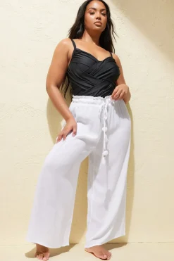 Wide Leg Beach Trousers