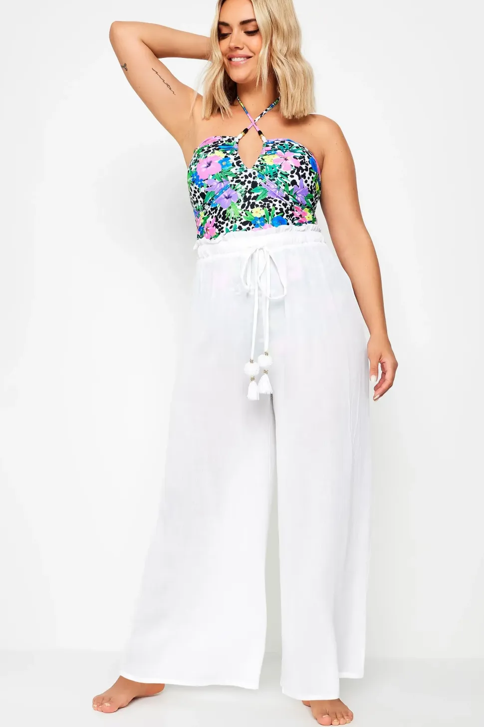Wide Leg Beach Trousers