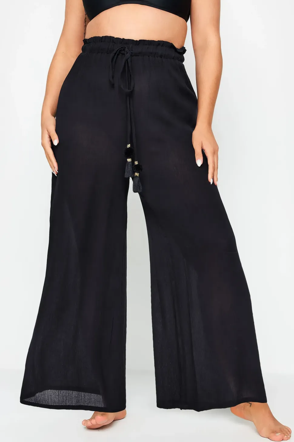 Wide Leg Beach Trousers
