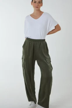 Wide Leg Cargo Trousers