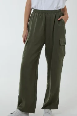 Wide Leg Cargo Trousers