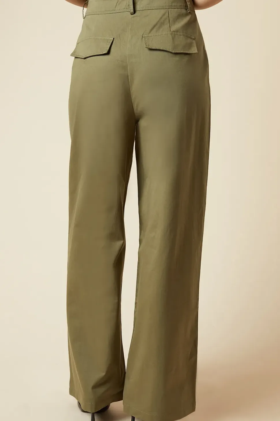 Wide Leg Cotton Trousers