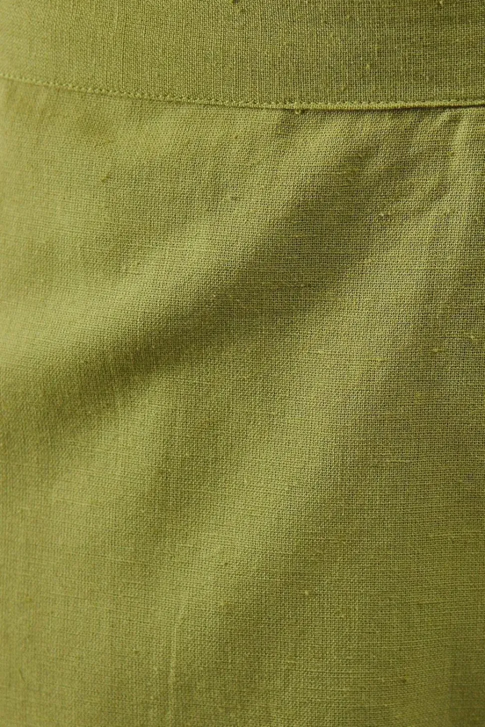 Wide Leg Crop Linen Trouser