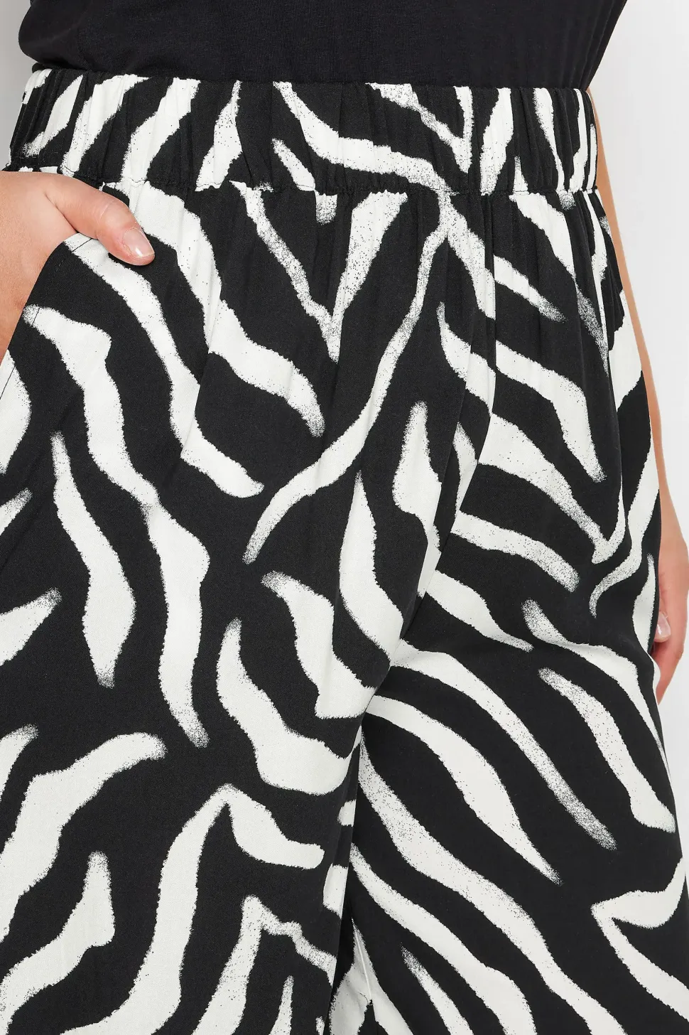 Wide Leg Cropped Trousers