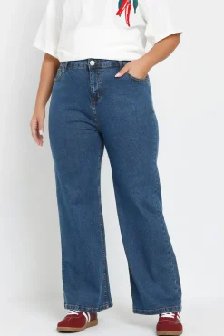 Wide Leg Denim Jeans