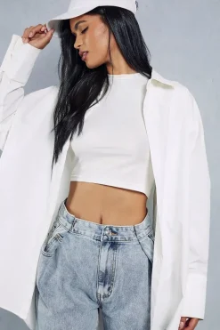 Wide Leg Pleated Waist Denim Jeans