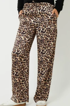 Wide Leg Satin Trousers