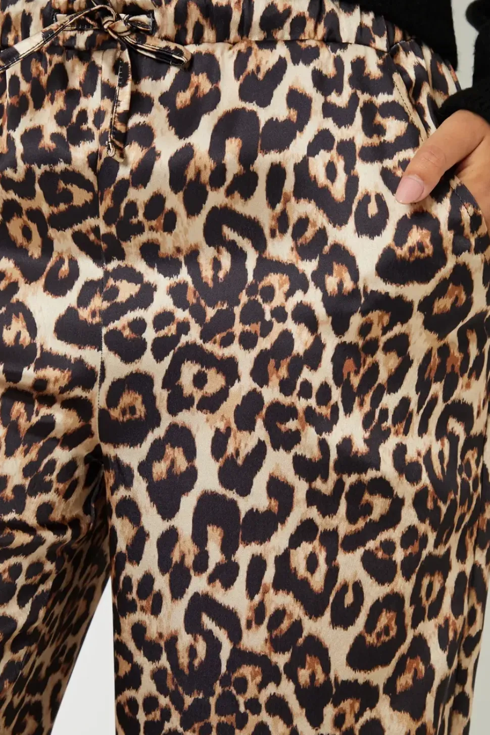 Wide Leg Satin Trousers