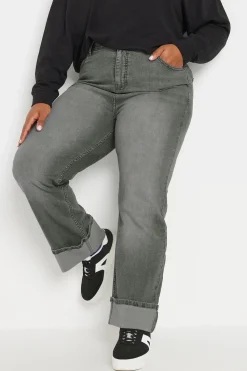 Wide Leg Turn Up Jeans
