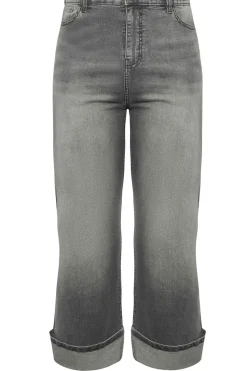 Wide Leg Turn Up Jeans