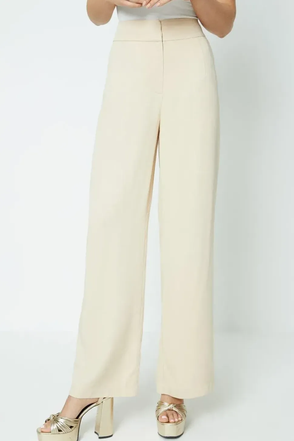 Wide Leg Twill Relaxed Trouser