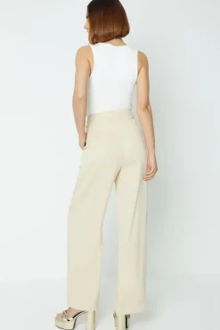 Wide Leg Twill Relaxed Trouser