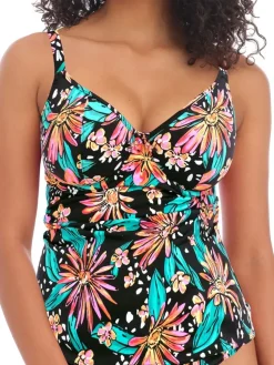 Wild Daisy Plunge Tankini Top coloured Multi