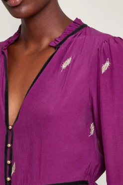 Willa Embroidered Shirt Dress