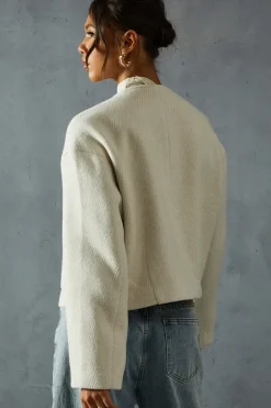 Wool Look Textured Jacket