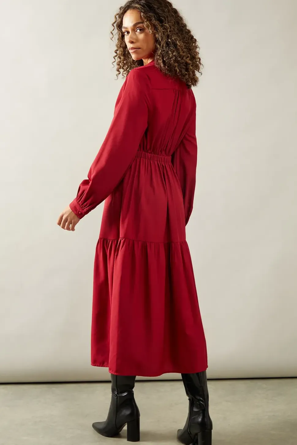 Woven Collared Shirt Dress