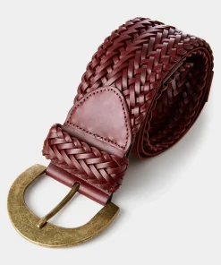Woven Leather Waist Belt