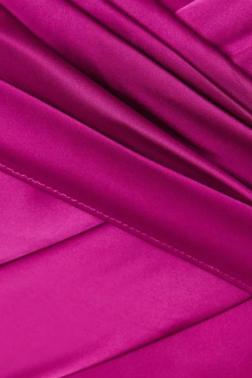 Wrap Bodice Draped Sleeve Satin Maxi Dress