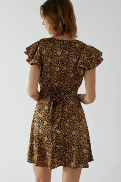 Wrap Frill Mini Dress