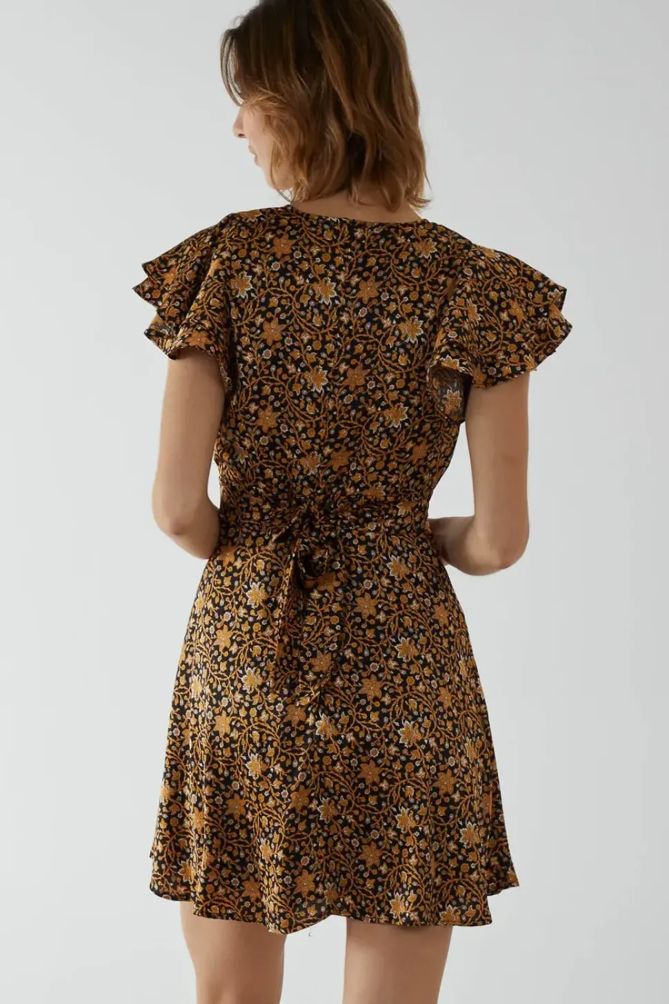 Wrap Frill Mini Dress
