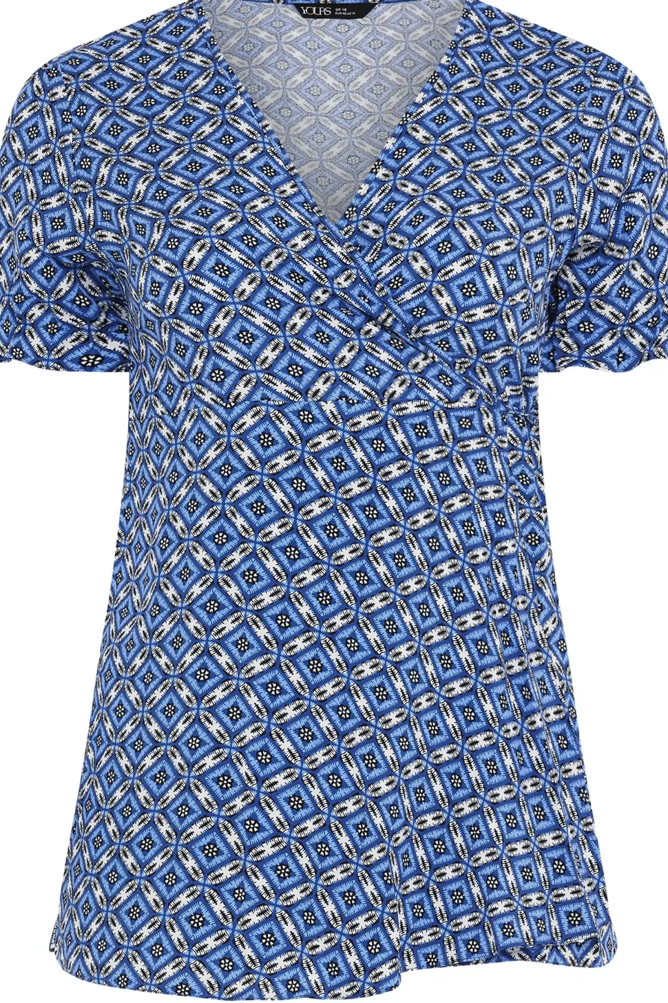 Wrap Frill Sleeve Blouse