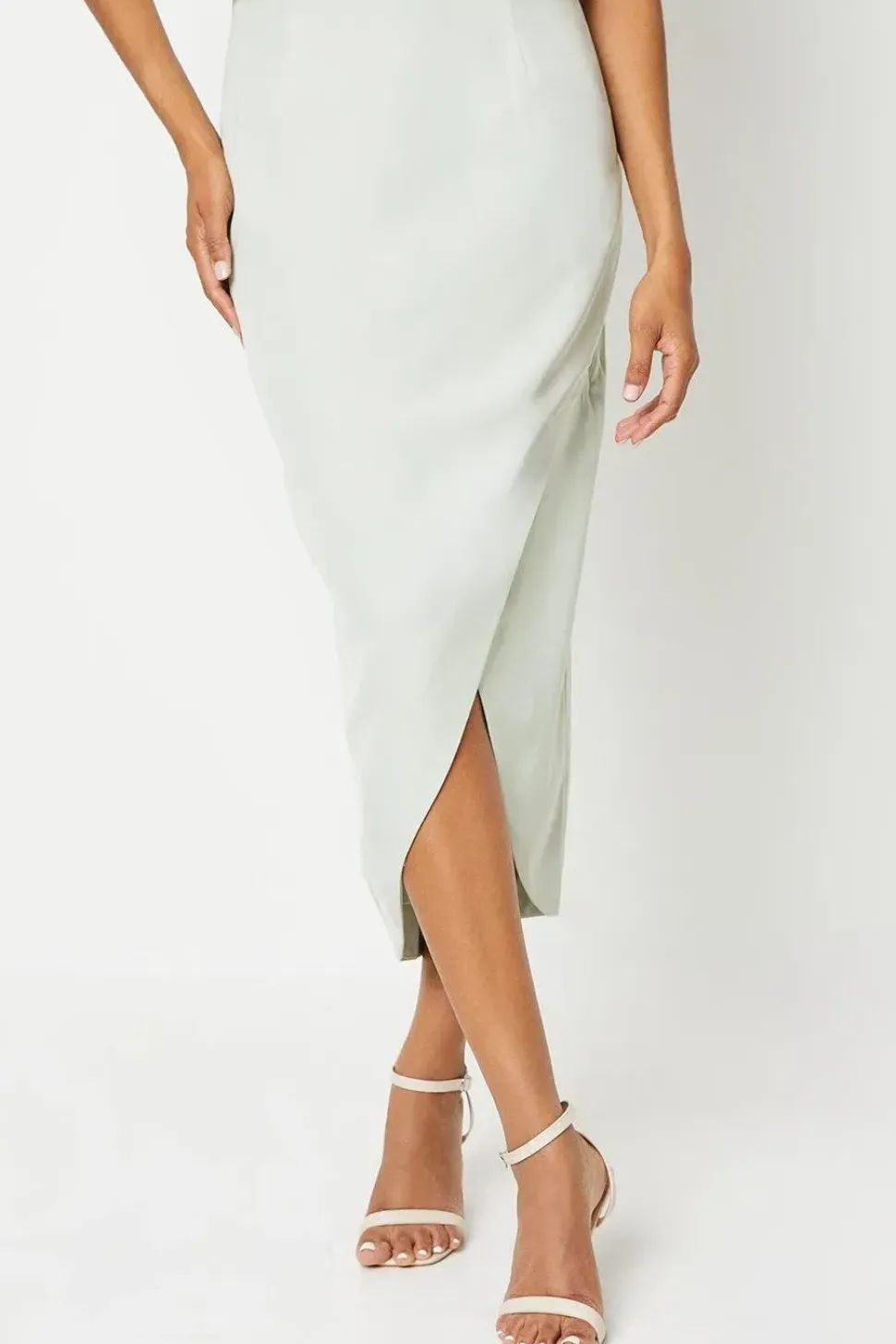 Wrap Pencil Wedding Guest Skirt