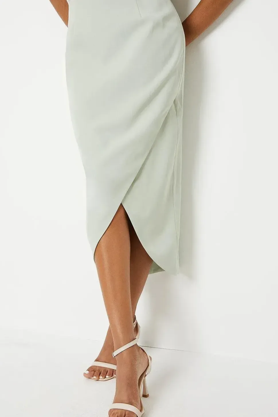 Wrap Pencil Wedding Guest Skirt